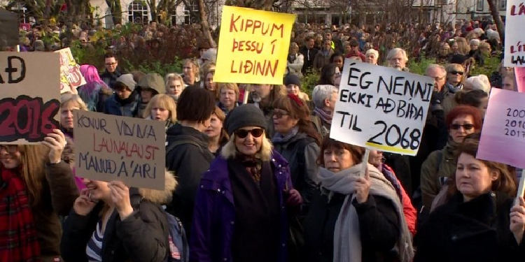 İzlanda ücret eşitsizliği grevi