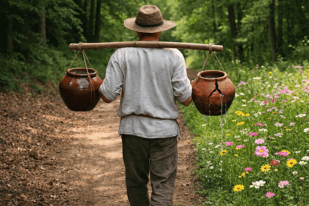 Su testisi taşıyan adam